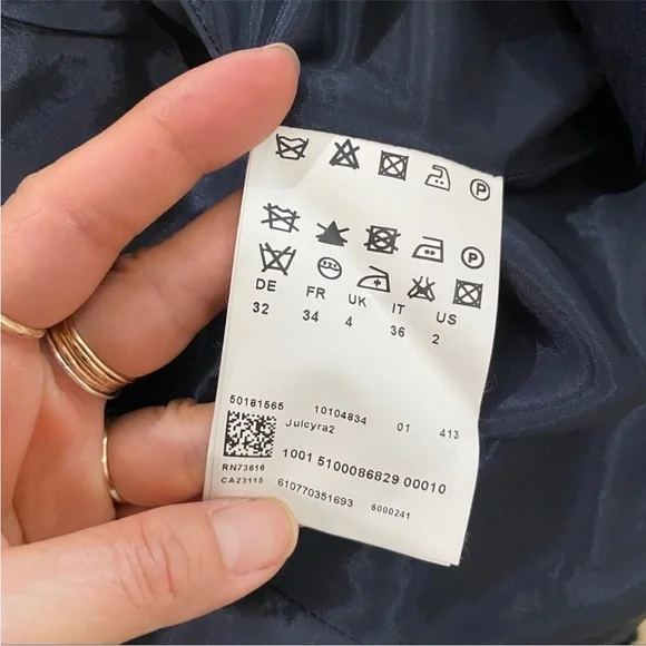 BOSS-Hugo Boss fundamental Wool navy suit blazer